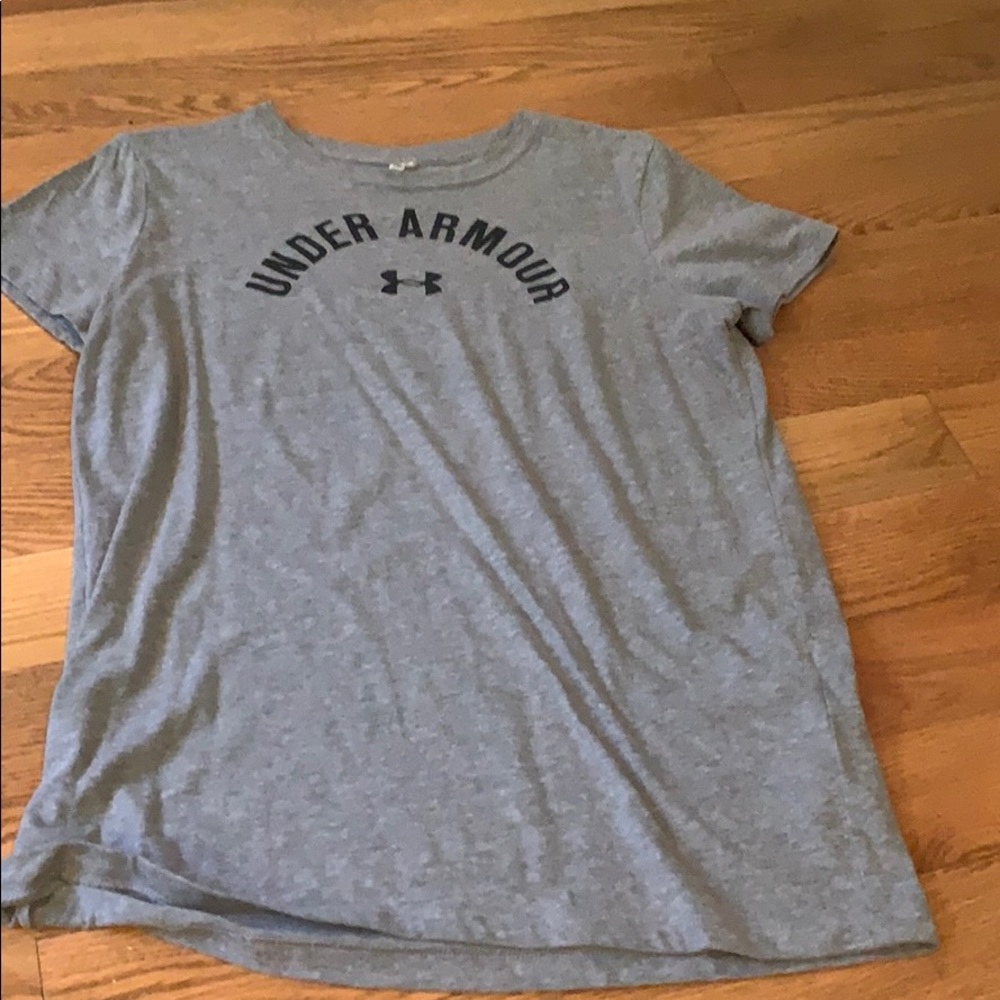 Grey Under Armour Workout Tee